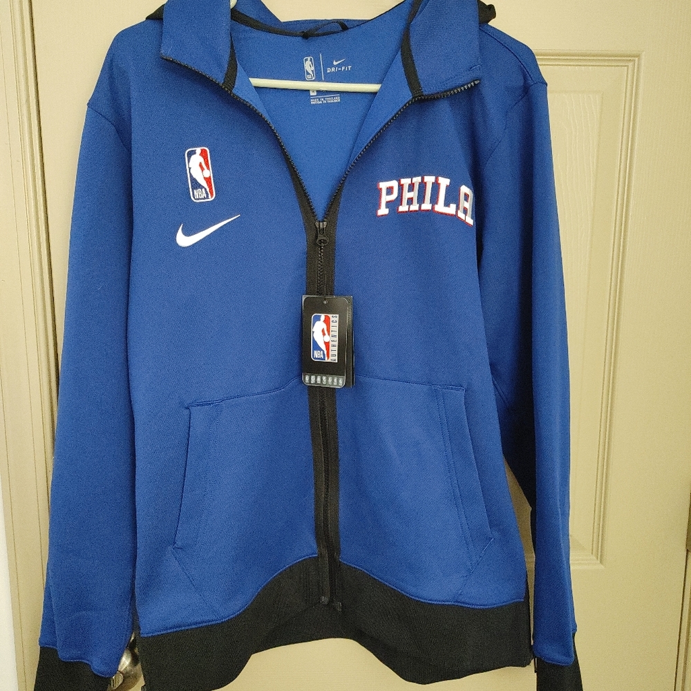 NEW Nike Therma Flex Philadelphia 76ers Authentic Jacket CN4052-495 M XL $150